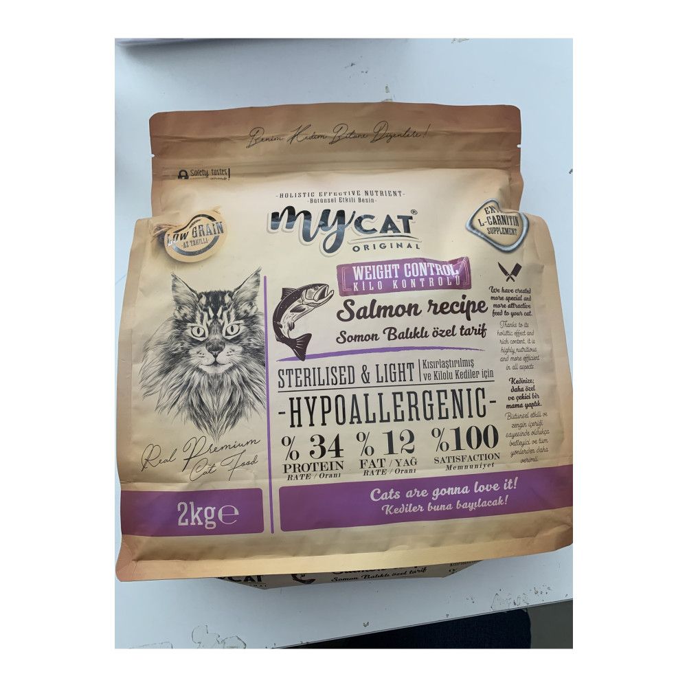 My Cat Mycat Original Hypoallergenic Somon Balıklı Özel Tarif (2kg) Sterilised-kısırlaştırılmış Kedi Maması Evcil Hayvan Ürünleri Fiyatı