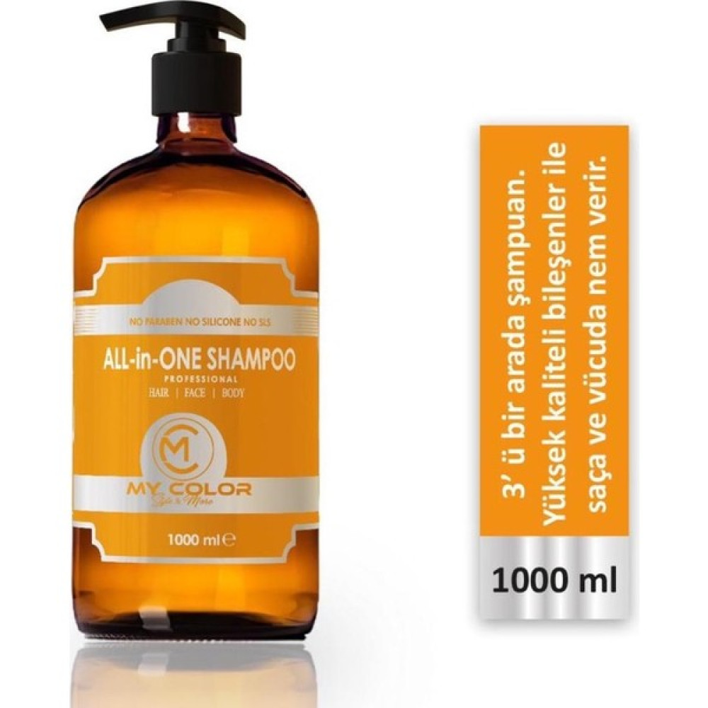 My Color Style & More 1000 ml 3'ü Bir Arada Saç Yüz ve Vücut Nemlendirici Özellikli Bakım Şampuanı 1000 ml Şampuan ve Saç Kremi Fiyatı