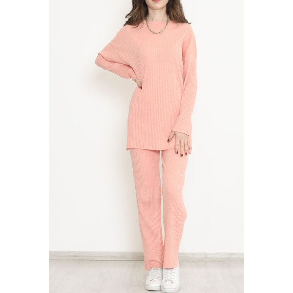 My Cute Store Uzun Kol Fitilli Takım Somon - 10147.1567. Kadın Eşofman Fiyatı