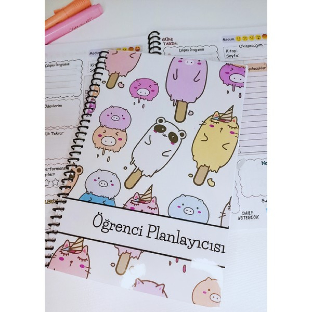 My Daily Notbook Girls Öğrenci Günlük Planlayıcısı 60 Yaprak A5 spiralli Defter - Karışık-Çok Renkli - Planlayıcı Spiralli Defter Fiyatı
