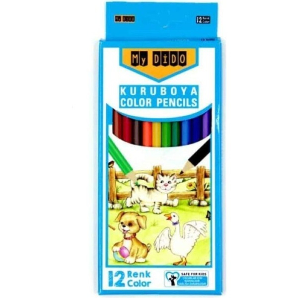 My Dido Südor 12'li Kuru Boya Uzun Boy Kuruboya Kalemi 12 Renk Kuru Boya Kalemi Fiyatı