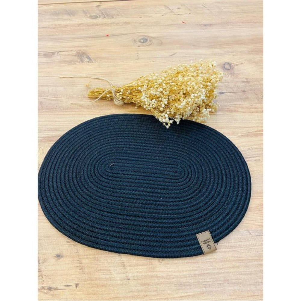 My Doğa Store Jüt Hasır Amerikan Servis Oval Supla - Siyah - 30 x 40 cm Masa Örtüsü Fiyatı