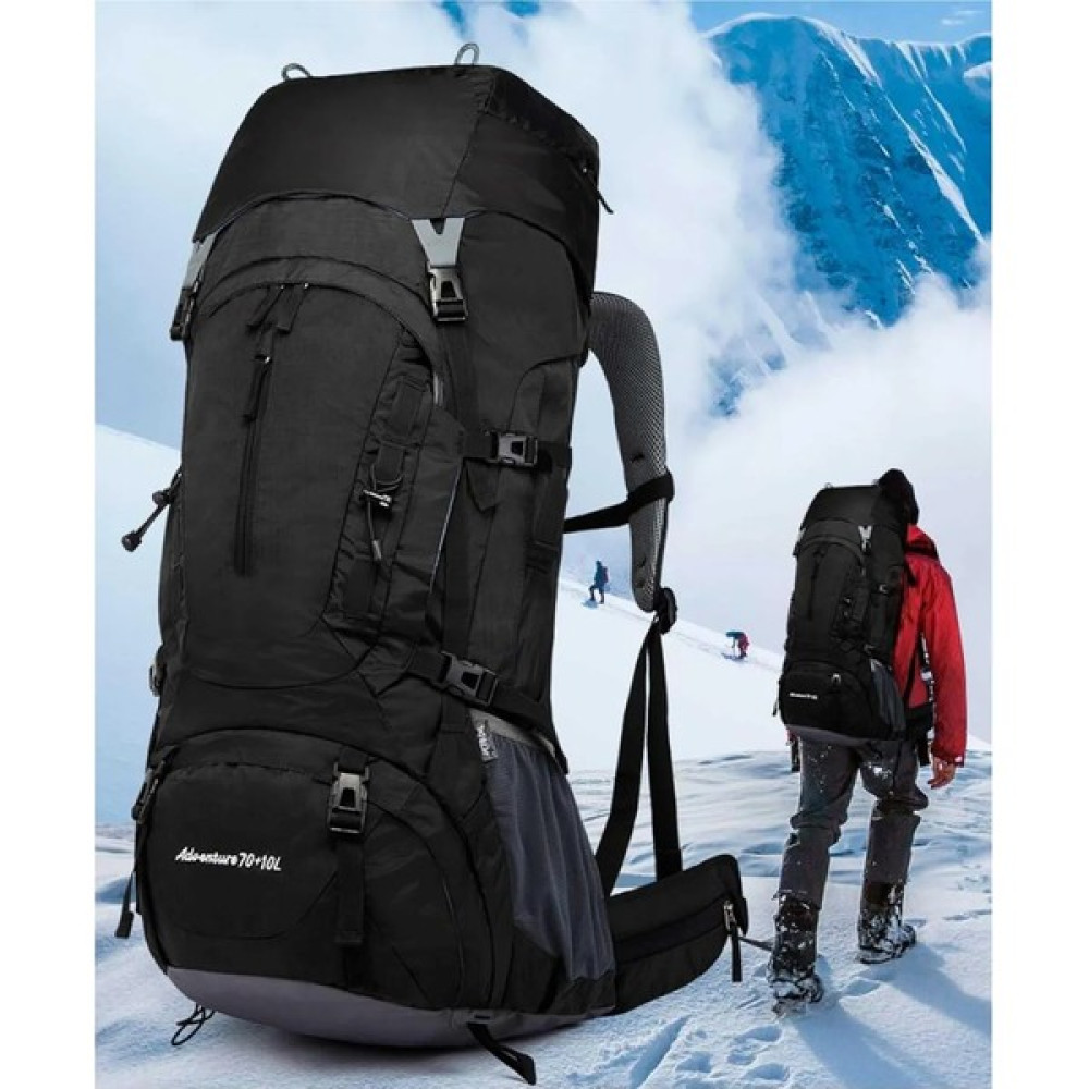 My Easy Shop Seyahat Dağcılık Çantası Su Geçirmez Yürüyüş Kamp Sırt Çantası 80L Büyük Kapasiteli 80LT - Siyah Oto Boyaları Fiyatı