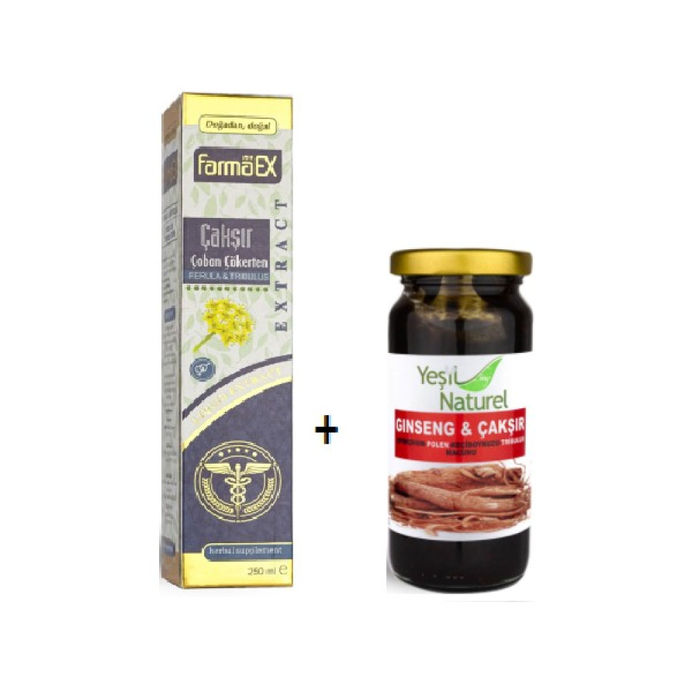 My Farmaex Çakşır & Çoban Çökerten Ekstrat 250 ml + My Farmaex Ginseng & Çakşır Epimedyum-Polen-Keçiboynuzu-Tribulus Macun 250GR Oto Boyaları Fiyatı