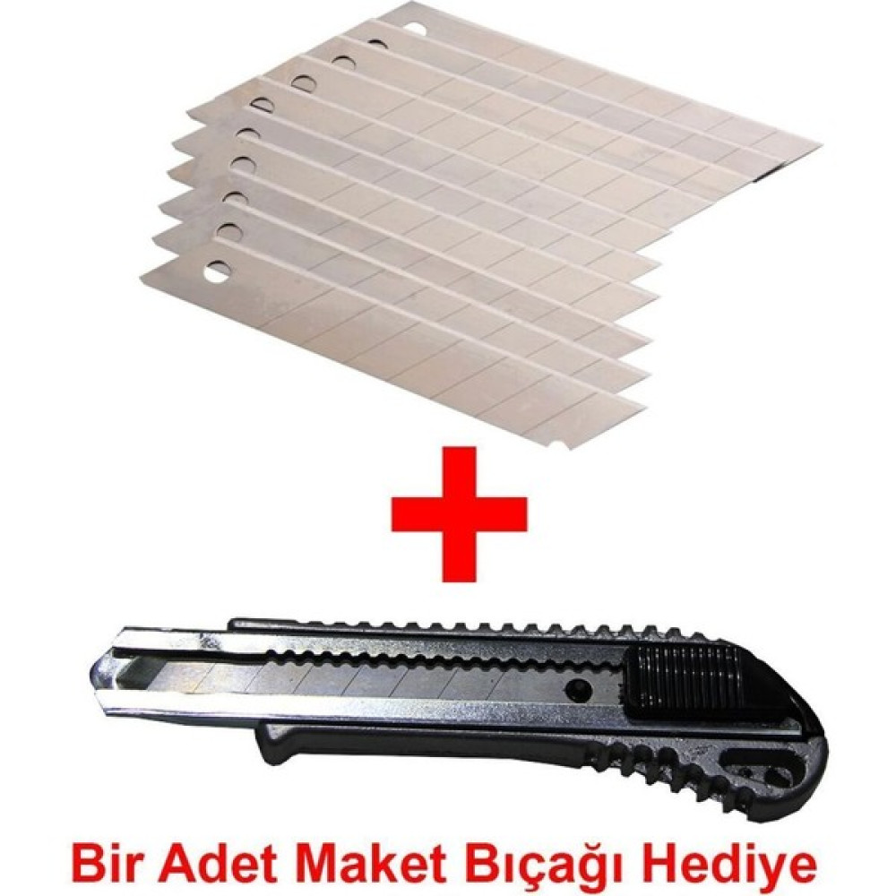 My Floor 10'lu Maket Bıçağı Ucu + Alüminyum Maket Bıçağı - Seçenek - Beyaz Oto Boyaları Fiyatı
