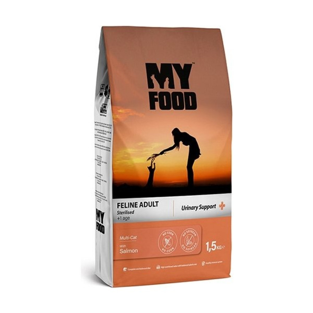 My Food Adult Sterilised Urinary Support Somonlu Kısırlaştırılmış Yetişkin Kedi Maması 1,5 kg Evcil Hayvan Ürünleri Fiyatı