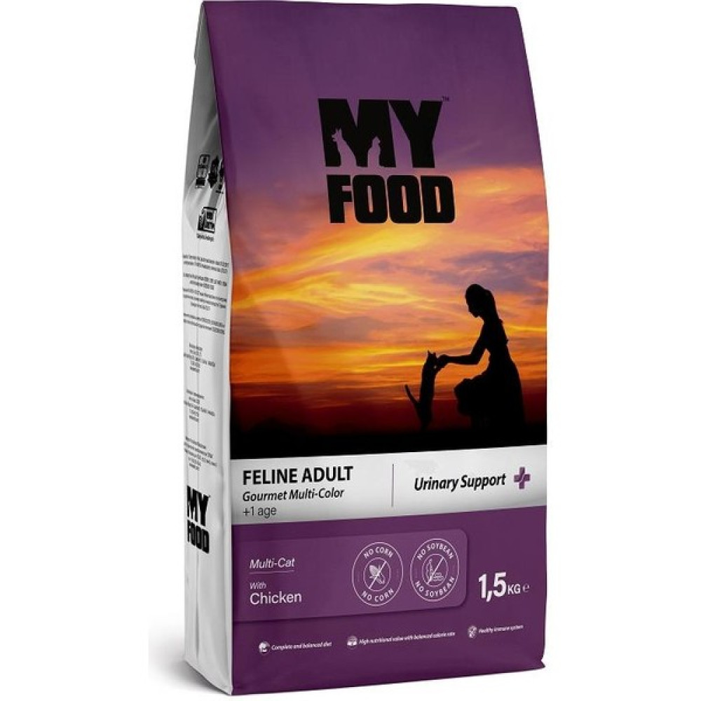 My Food Gurme Tavuklu Multi-Color Kedi Maması Urinary Support 1,5 Kg Evcil Hayvan Ürünleri Fiyatı