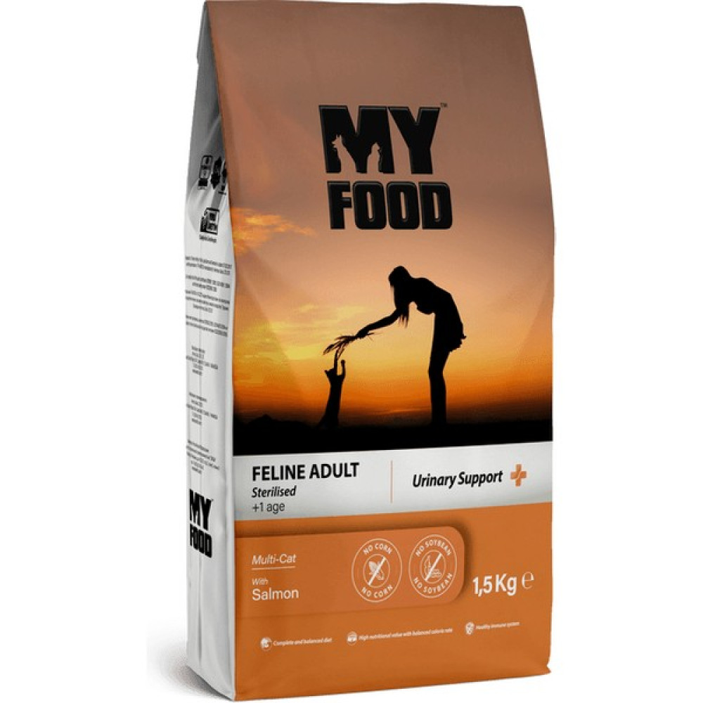 My Food Kısırlaştırılmış Yetişkin Kedi Maması Somonlu - 1,5 kg Evcil Hayvan Ürünleri Fiyatı