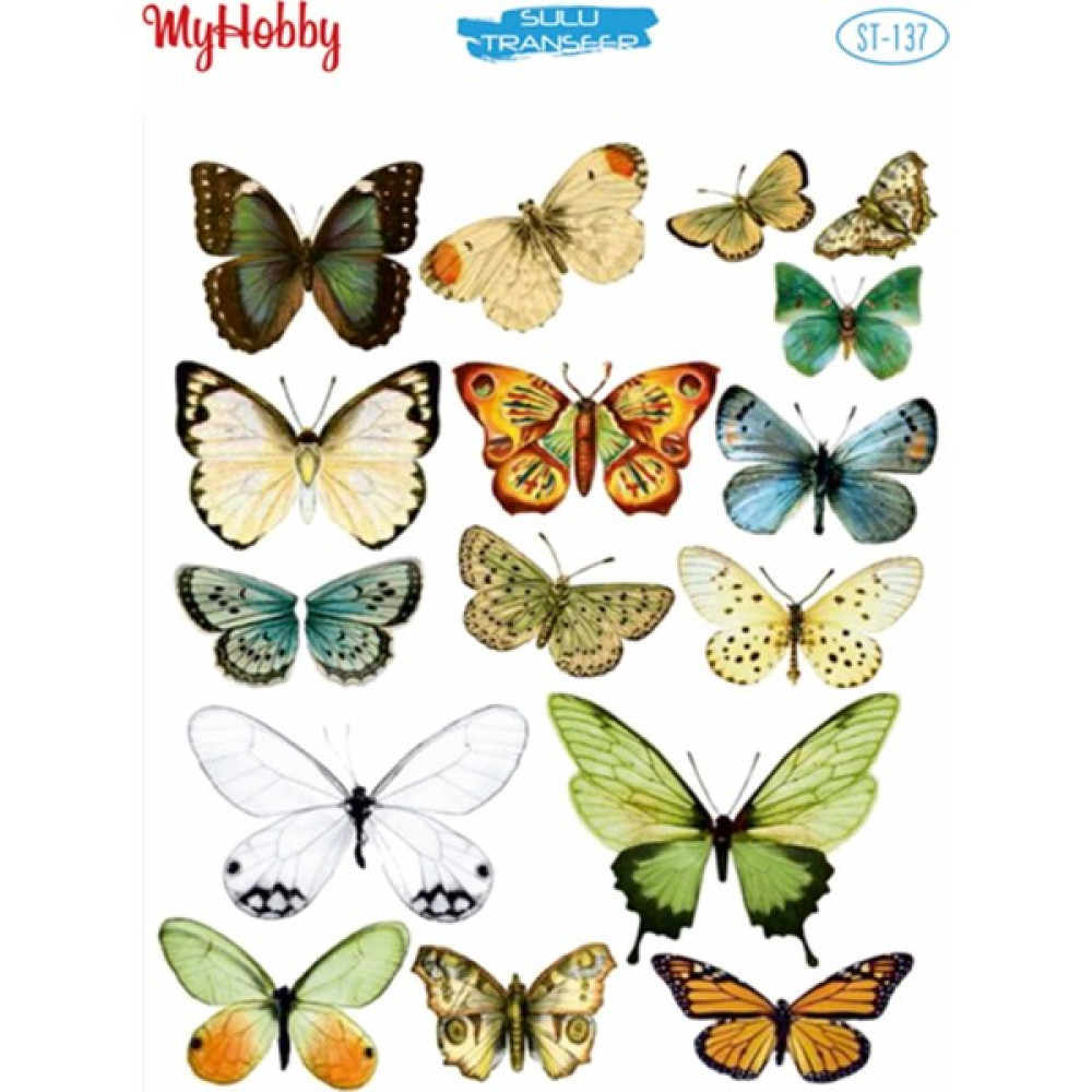 My Hobby St 137 Renkli Kelebekler Sulu Transfer 25X35 Yardımcı Malzeme Fiyatı