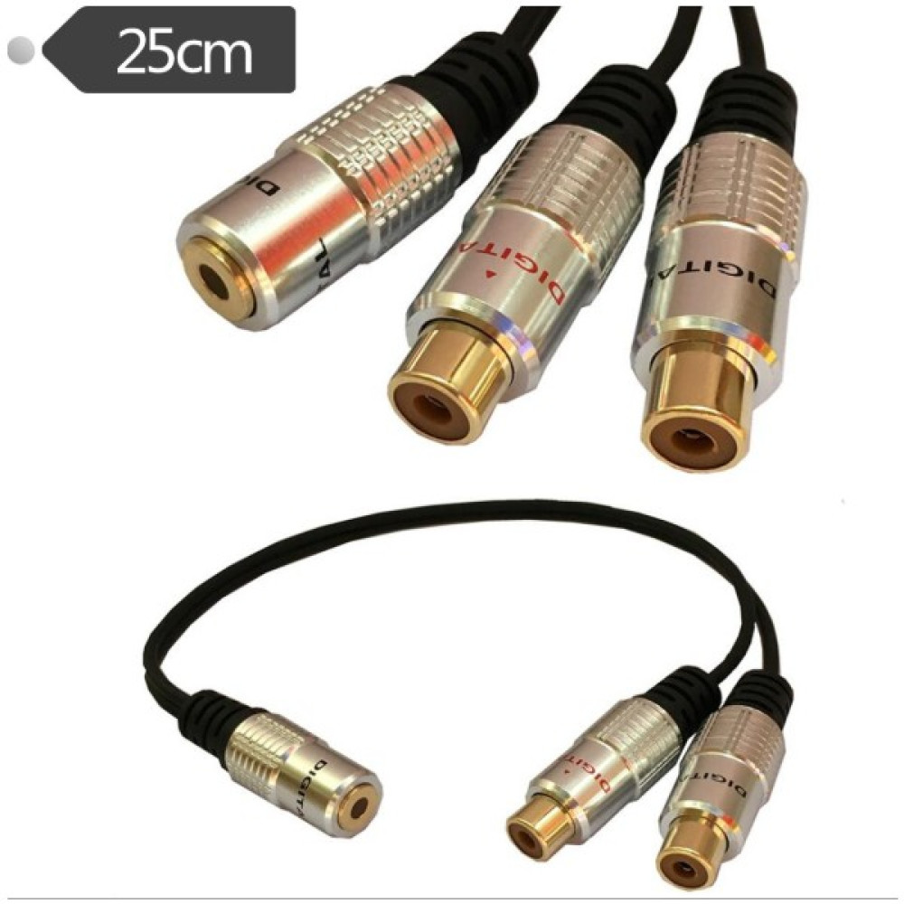 My Kablo 3.5 mm Stereo Dişi - 2x Rca Dişi Kaliteli Kablo - 30 cm Bilgisayar Çevirici ve Adaptörü Fiyatı