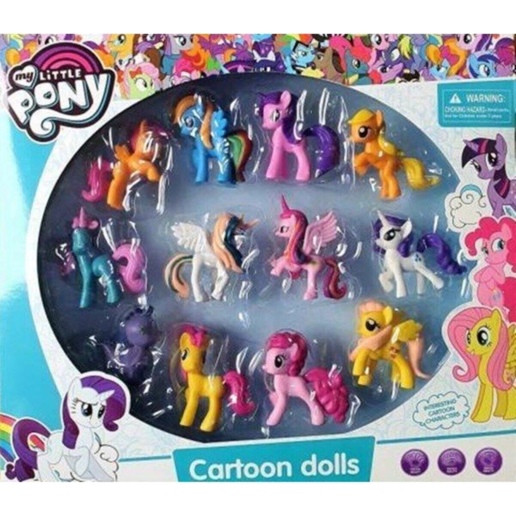 My Little Pony 12 Adet Plastik Karakter Figürü Koleksiyon Seti - Renkli Diğer Fiyatı