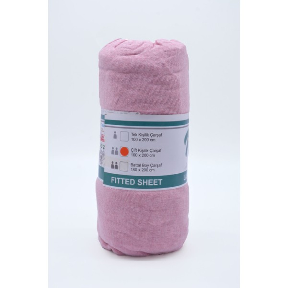 My Shopping Çift Kişilik Penye Fitted Lastikli Çarşaf 160X200 - 160 x 200 - Açık Pembe Çarşaf Fiyatı