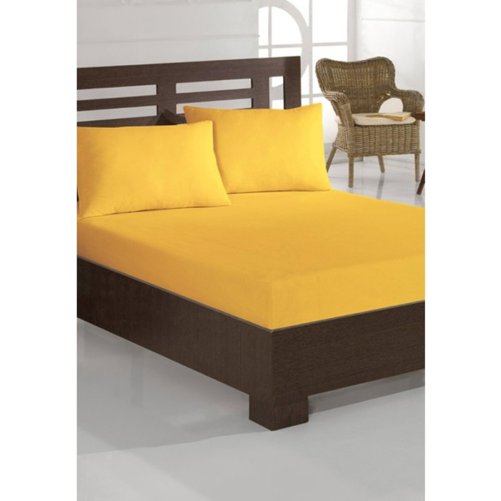 My Shopping Ranforce Tek Kişilik Fitted Lastikli Çarşaf Takımı Sarı 100X200 - 100 x 200 cm Çarşaf Fiyatı