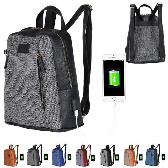 My Valice 1206 Lacivert Smart Bag Usb Şarj Girişli Kadın Sırt Çantası