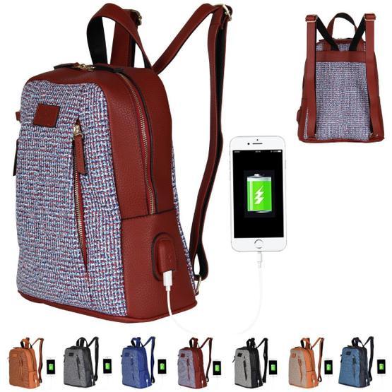 My Valice 1206 Lacivert Smart Bag Usb Şarj Girişli Kadın Sırt Çantası
