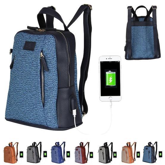 My Valice 1206 Lacivert Smart Bag Usb Şarj Girişli Kadın Sırt Çantası