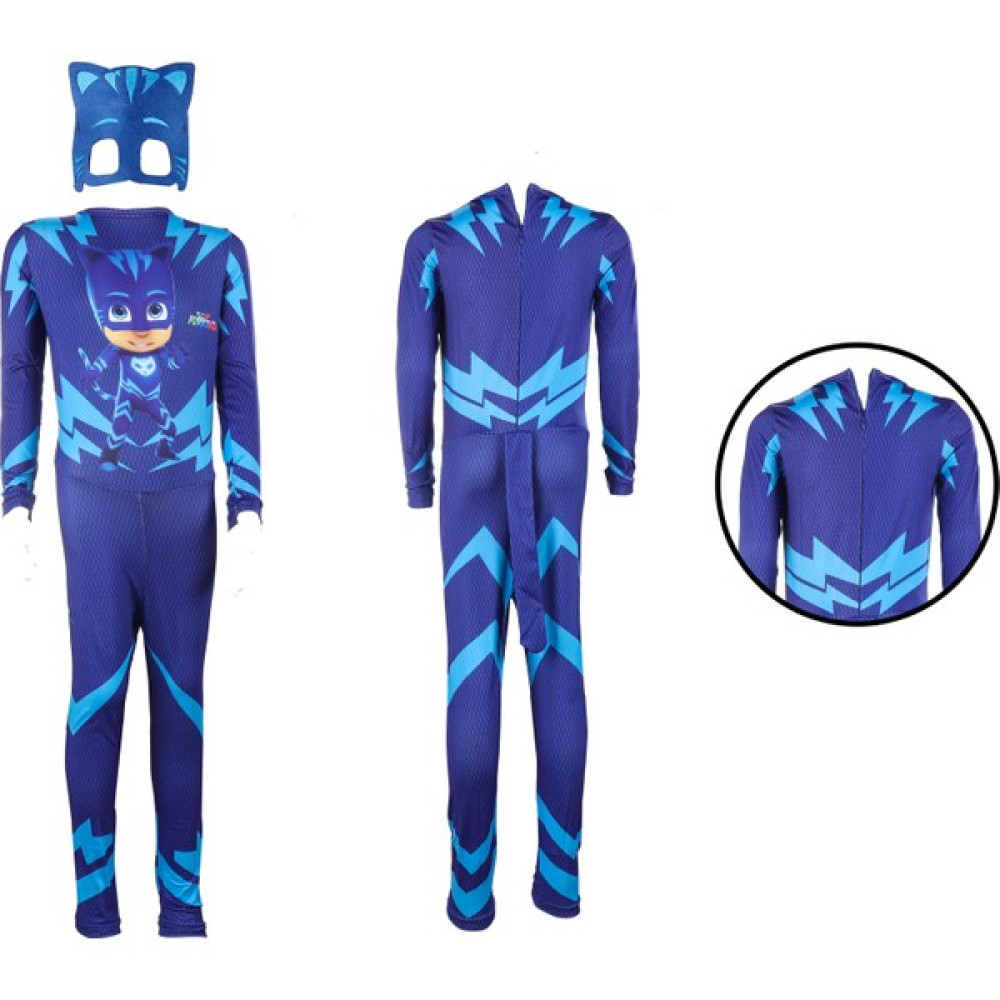 Mybebish Kostüm Fermuarlı Pijamaskeliler Resimli Kostümü Pj Masks Kostümü-Kedi Çocuk -Catboy Fermuarlı Resimli - Mavi - 7 - 8 Yaş Oyuncak Fiyatı