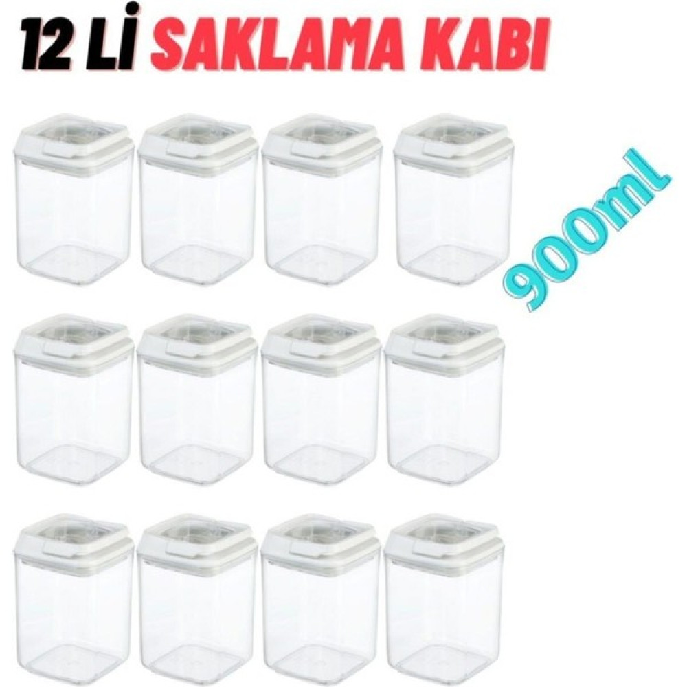 Mybox 12 Li Saklama Kabı 900ML x 12 Adet Beyaz (Özel Kapak) , Erzak Kabı Dikkat Best 900 x 4 Saklama Kapları Fiyatı