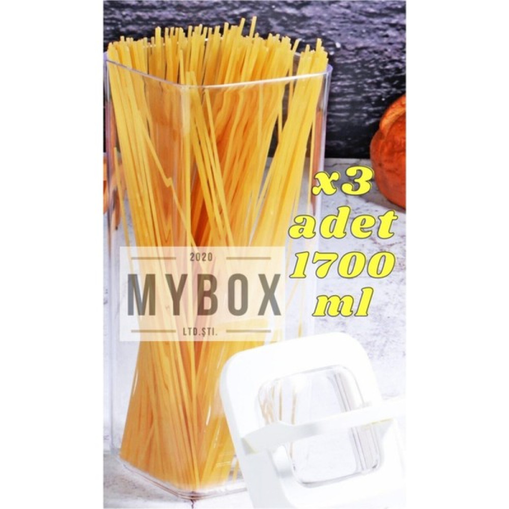 Mybox 1700ML Saklama Kabı x 3 Adet Süper Vakumlu , Erzak Kabı Best 1700 x 1 Saklama Kapları Fiyatı
