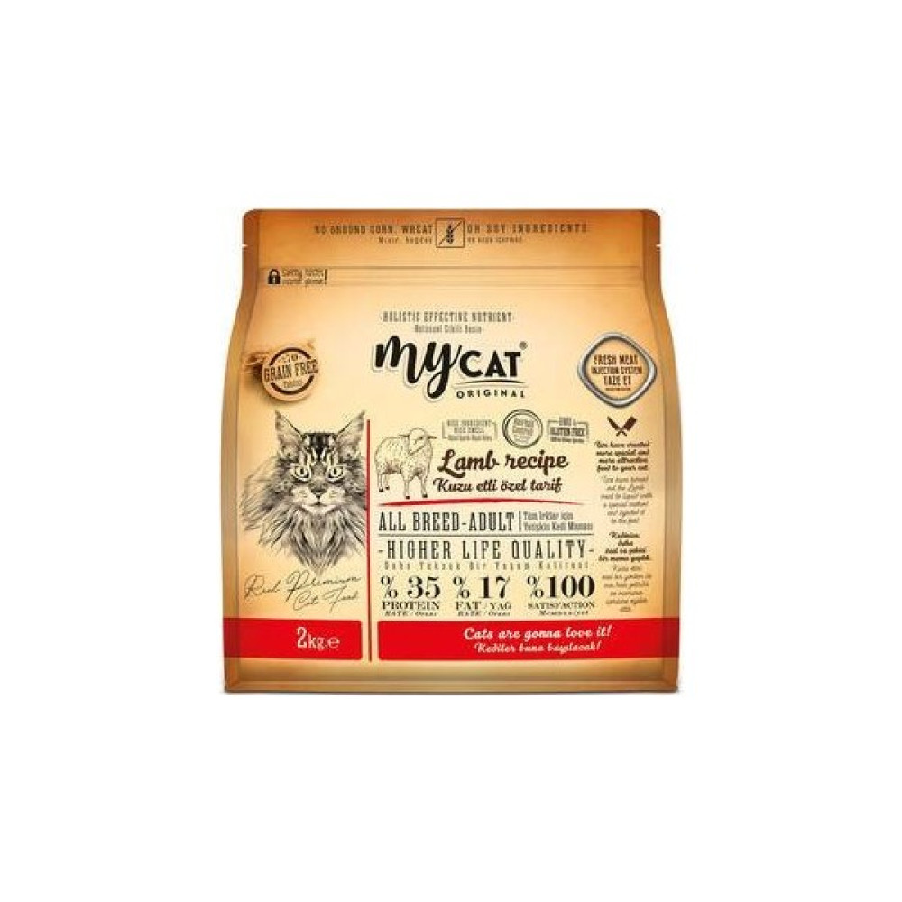 Mycat %70 Tahılsız Kuzu Etli 2 Kg All Breed-Tüm Irklar Için Kedi Maması Evcil Hayvan Ürünleri Fiyatı