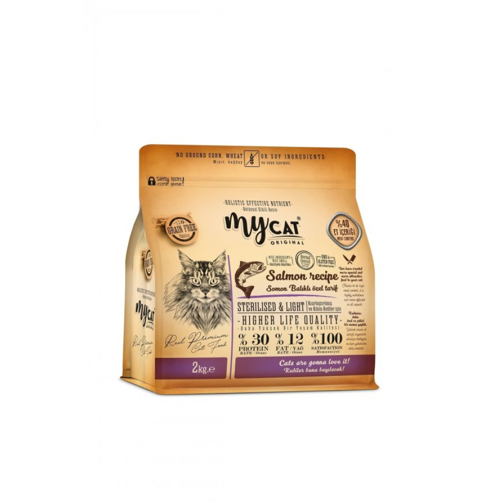 Mycat Low Grain Somon Balikli Sterilised Kedi Mamasi 2Kg Evcil Hayvan Ürünleri Fiyatı