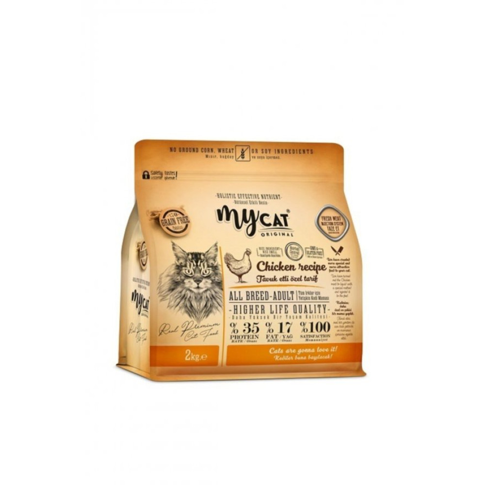 Mycat Low Grain Tavuk Etli All Breed-Tum Irklar Icin Kedi Mamasi (2Kg) Evcil Hayvan Ürünleri Fiyatı