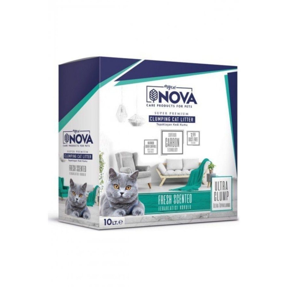 Mycat Nova Topaklasan Premium Kedi Kumu (Ferahlatici Koku) 10Lt Evcil Hayvan Ürünleri Fiyatı