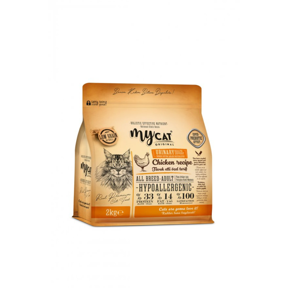 Mycat Original Hypoallergenic Urinary Tavuk Etli All Breed-Tum İrklar İcin Kedi Mamasi (2Kg) Evcil Hayvan Ürünleri Fiyatı