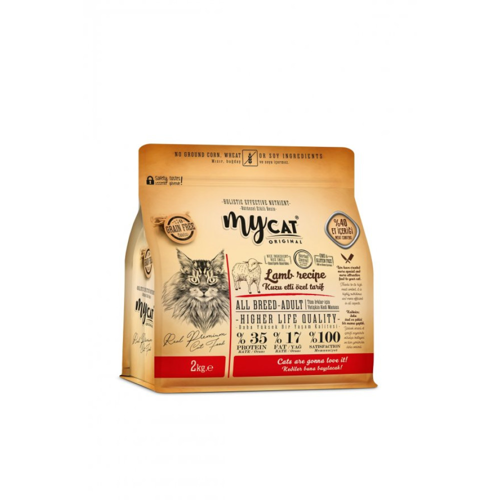 Mycat Original Kuzu Etli All Breed-Tum Irklar Icin Kedi Mamasi (2Kg) Evcil Hayvan Ürünleri Fiyatı