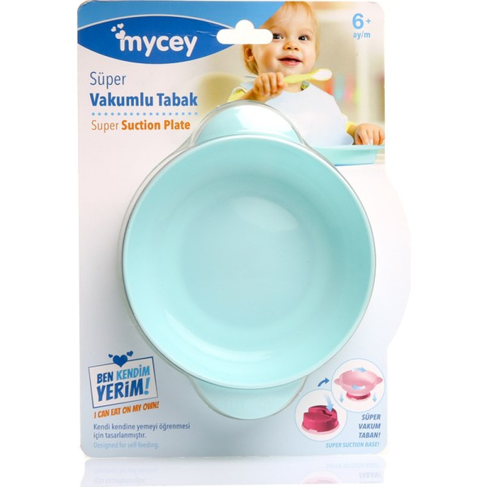 Mycey Süper Vakumlu Tabak - Mavi Mama Seti Fiyatı