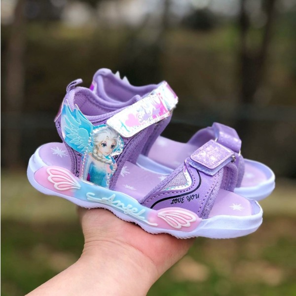 Mychild Elsa Figürlü Kız Çocuk Mor Işıklı Sandalet,kaydırmaz Taban Sandalet,elsalı Sandalet,mor Çocuk Sandaleti,cırt Cırtlı Sandalet Kız Çocuk Terlik & Sandaleti Fiyatı