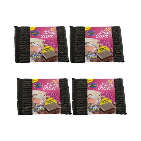 Myclean Inox Paslanmaz Telli Sünger Myclean 2'li 2 Paket (4 Adet) Bulaşık Yıkama Fiyatı