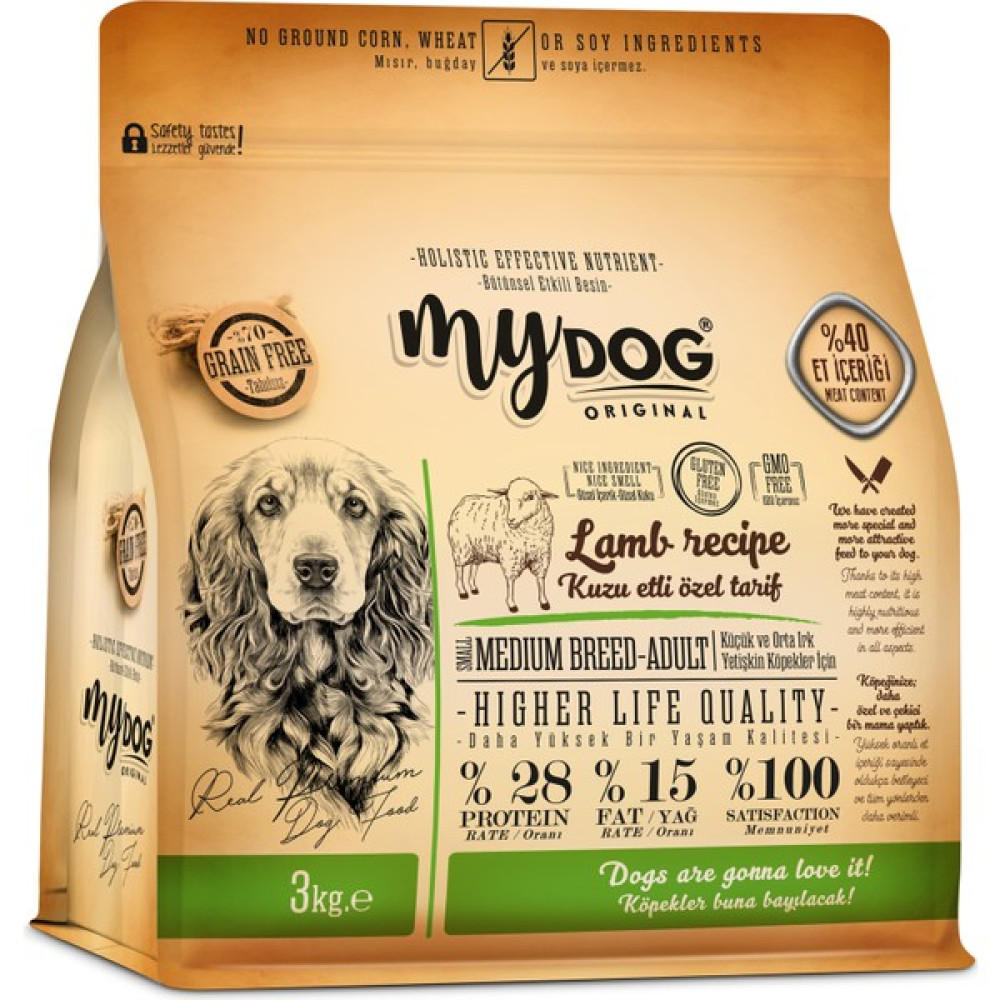Mydog Az Tahıllı Kuzu Etli Medıum Breed-Küçük ve Orta Irklar Için Köpek Maması 3kg Evcil Hayvan Ürünleri Fiyatı
