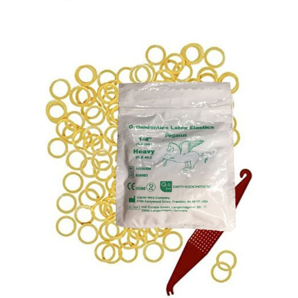 Myetc Diş Teli Lastiği (Takma Aparatı Hediyeli) - Ağız Içi Lastik 1/4 Heavy 6,5oz 6.4mm 100 Adet Diş İpleri Fiyatı