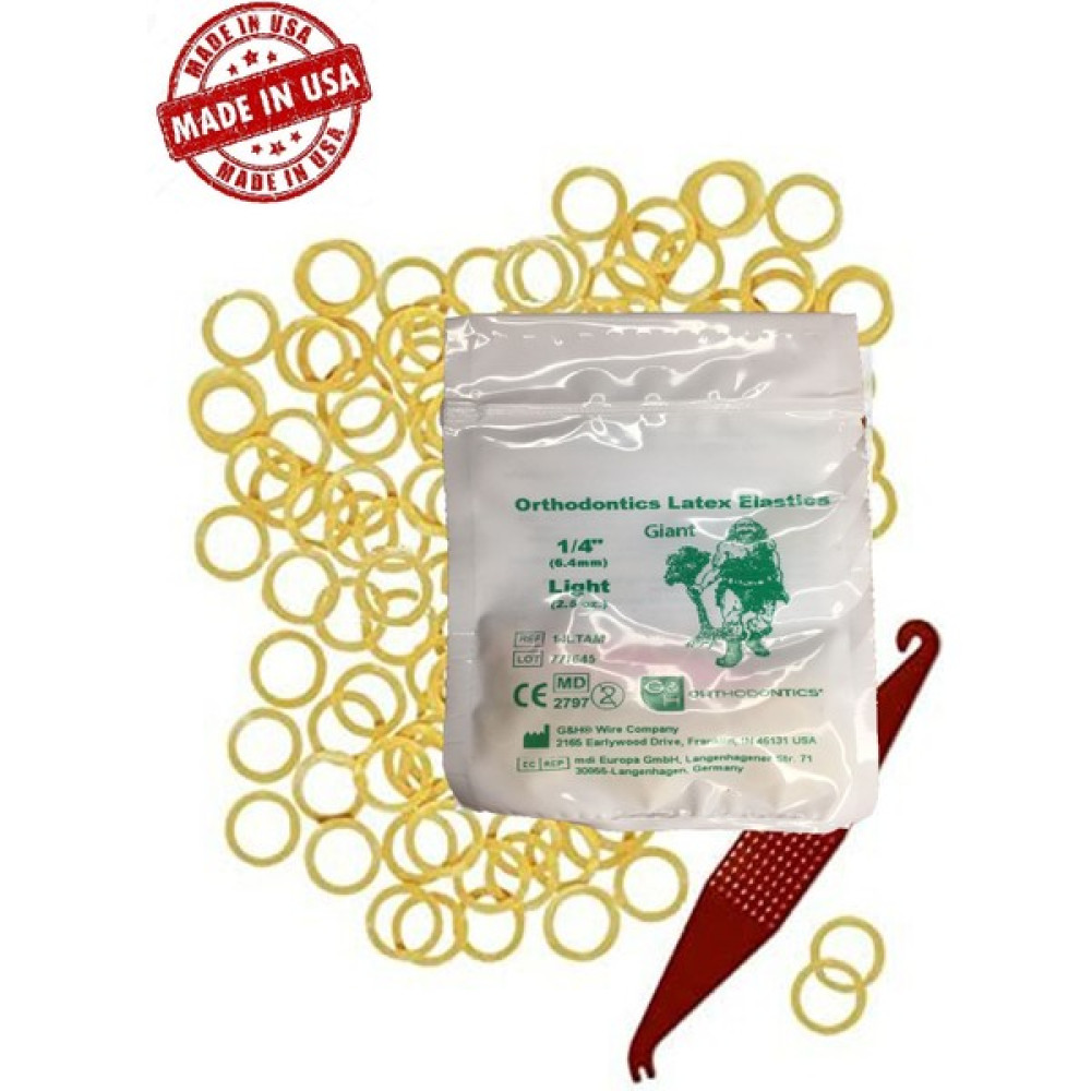 Myetc Diş Teli Lastiği (Takma Aparatı Hediyeli) - Ağız Içi Lastik 1/4 Light 2,5oz 6.4mm 100 Adet Diş İpleri Fiyatı