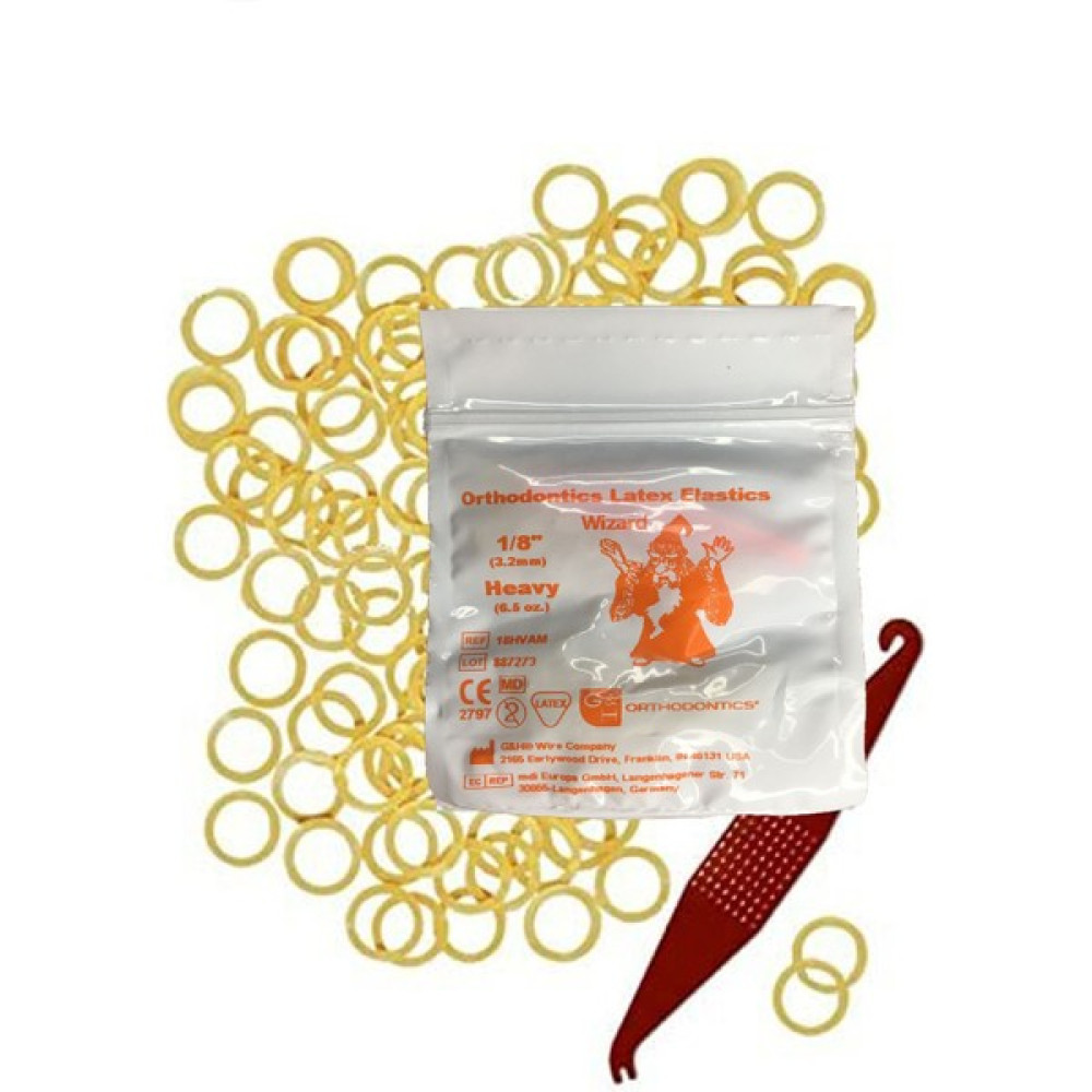 Myetc Diş Teli Lastiği (Takma Aparatı Hediyeli) - Ağız Içi Lastik 1/8 Heavy 6,5oz 3.2mm 100 Adet Diş İpleri Fiyatı