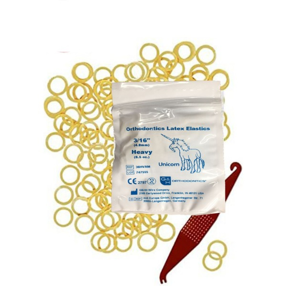 Myetc Diş Teli Lastiği (Takma Aparatı Hediyeli) - Ağız Içi Lastik 3/16 Heavy 6,5oz 4.8mm 100 Adet Diş İpleri Fiyatı