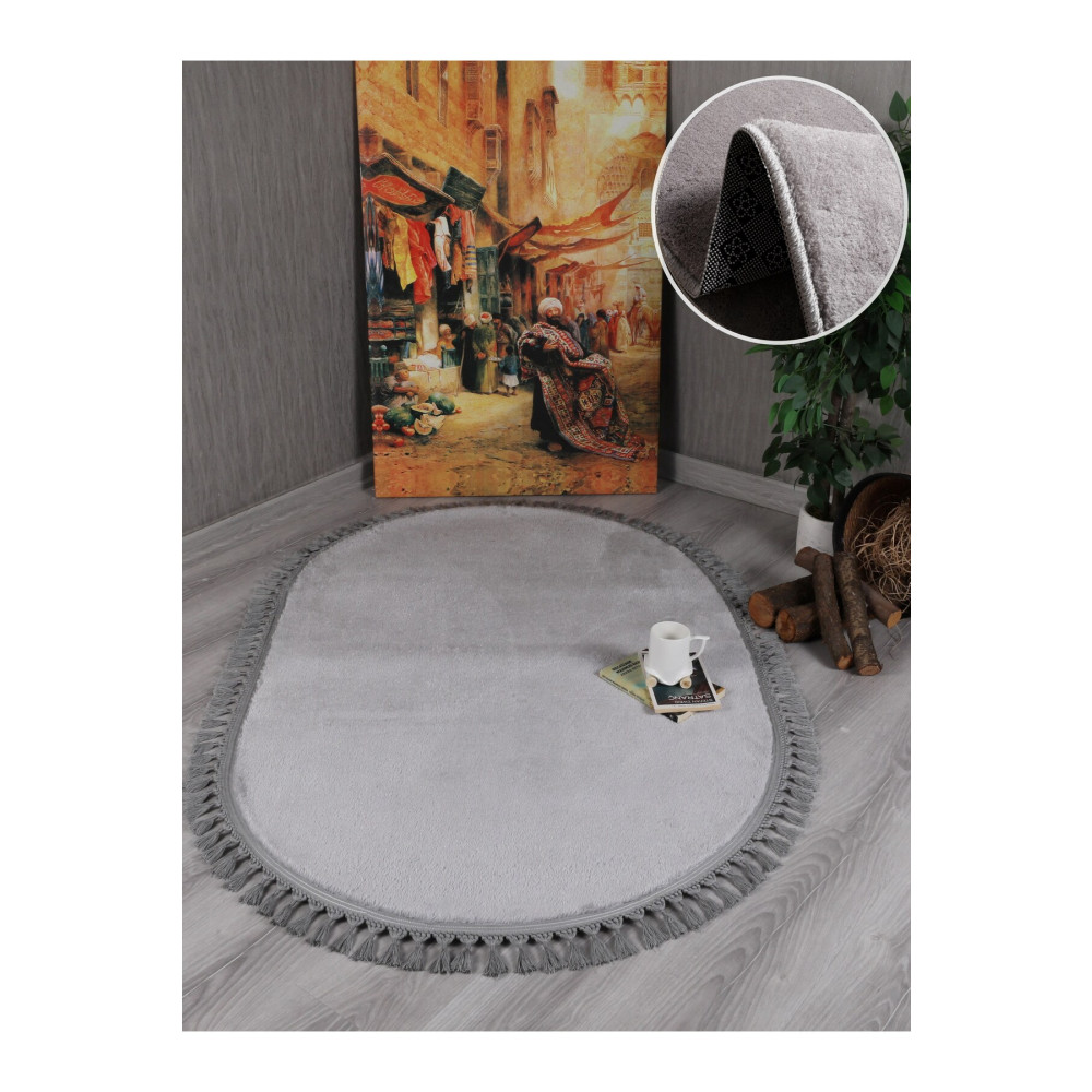Myevilla My Evilla Modern Dekoratif Örgü Saçaklı Simirna Peluş Halı Yolluk 100 x 100 Beden Yolluk Fiyatı