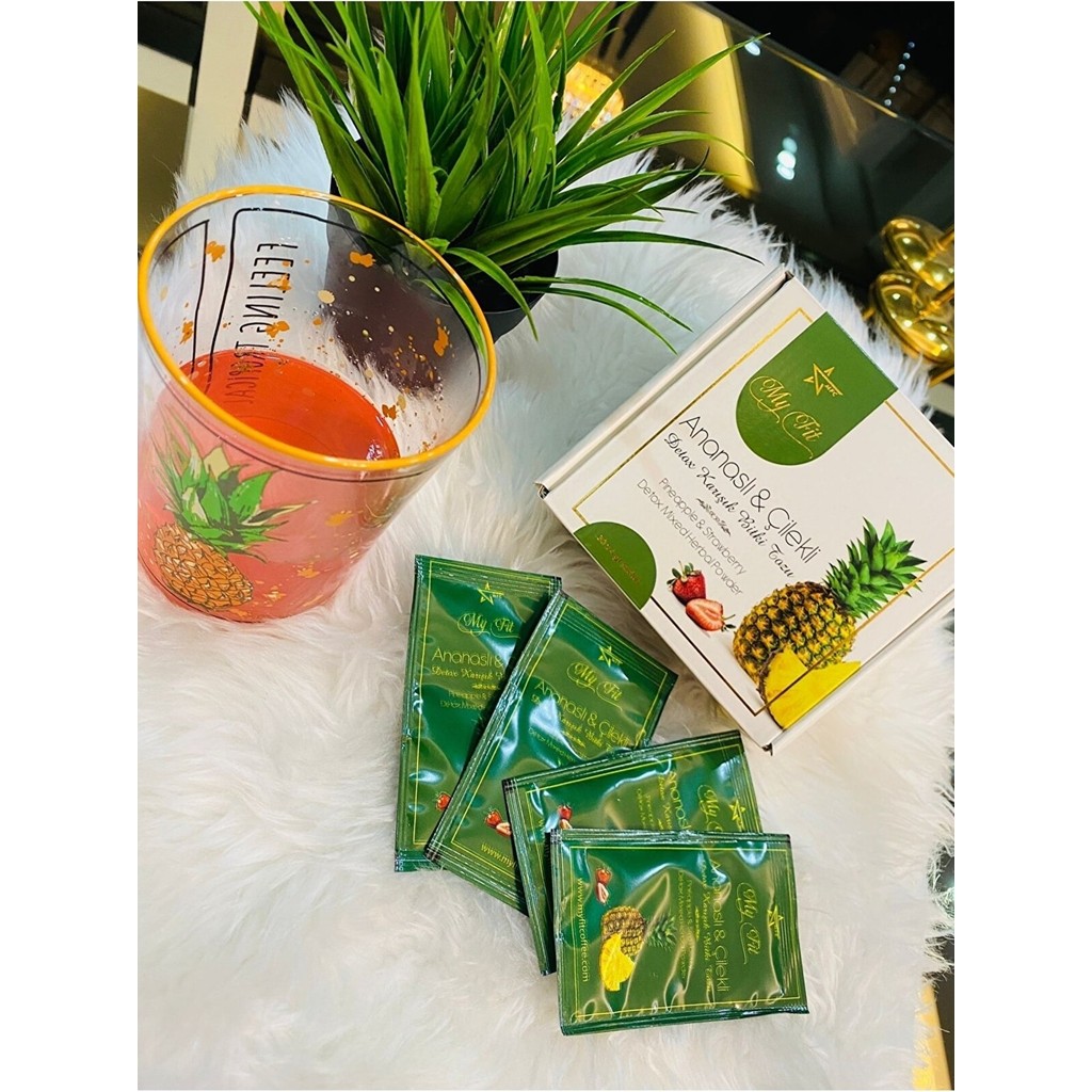 MyFit Ananas ve Çilek Aromalı Bitki Çayı 30'lu 120 g – Yeşil Çay ve Süper Gıda Karışımı, Vitamin-Mineral Takviyesi, Gün Boyu Enerji Diğer Fiyatı