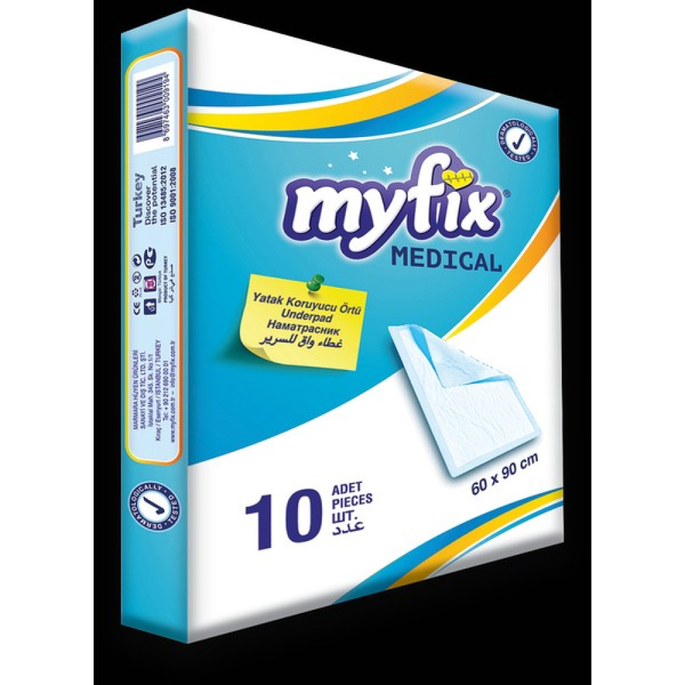 Myfix Yatak Koruyucu ve Alt değiştirme Örtüsü 60X90 CM Hasta Bezleri ve Temizliği Fiyatı