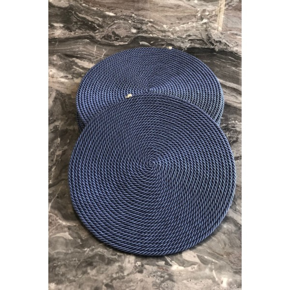 Myistasyon 6 Adet Amerikan Servis & Supla - 33 x 33 cm - Lacivert Amerikan Servis Fiyatı