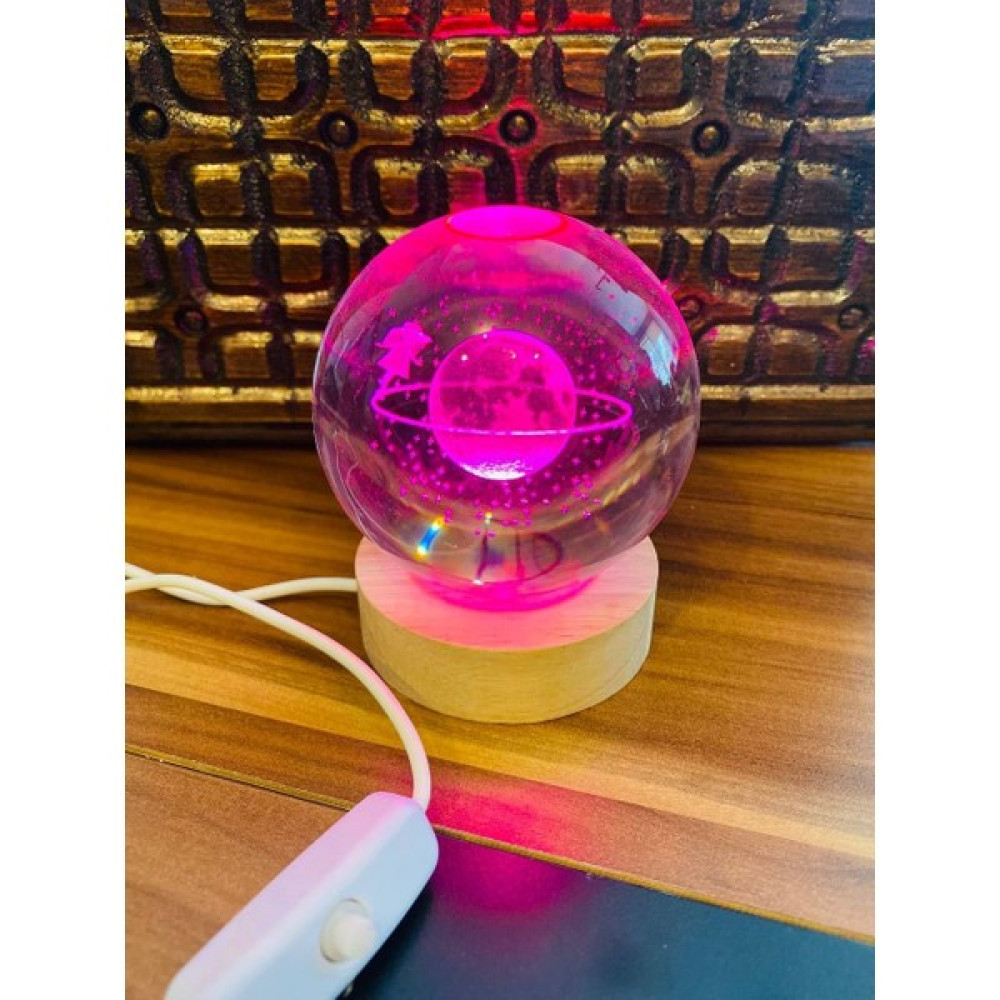 MYK Hediye ve Sanat Atölyesi Işıklı Usb li Cam Dünya - Renkli Hediyelik Eşya Fiyatı