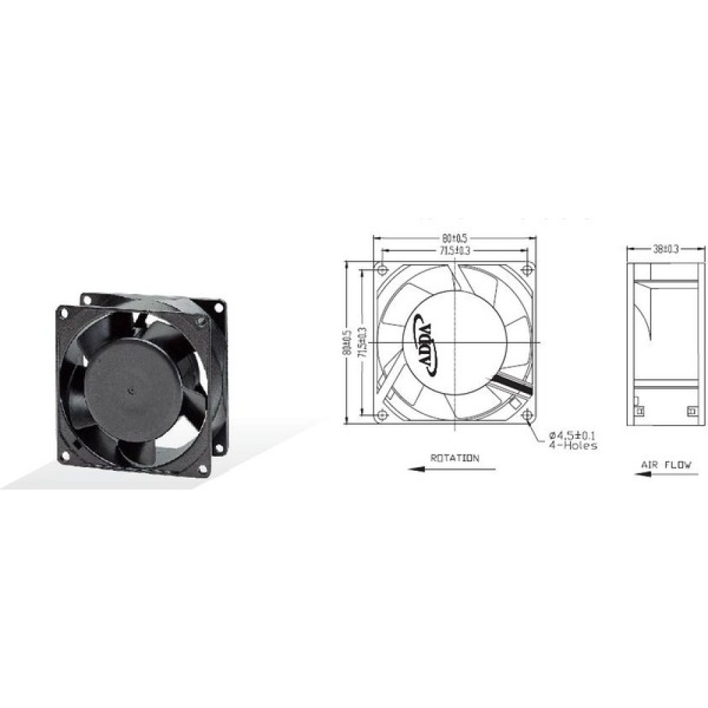 Mykablo 80X80X38 mm 220 Volt Metal Fan Soğutucular Fiyatı