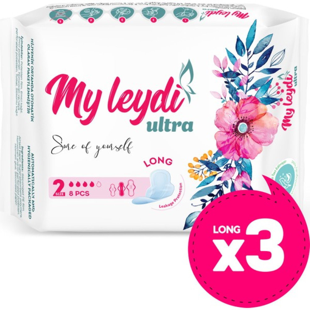 Myleydi Ultra Hijyenik Ped Uzun 8'li 3 Paket Oto Boyaları Fiyatı