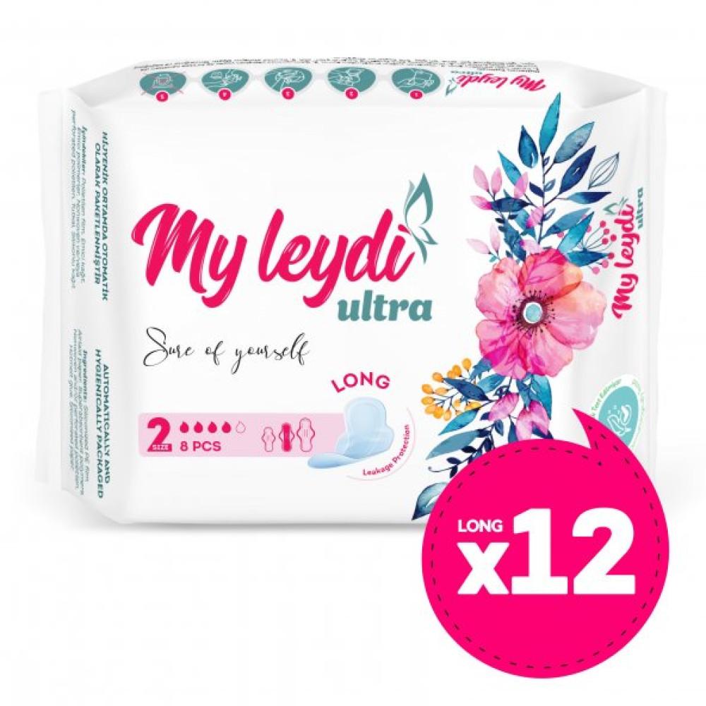 Myleydı Ultra Hıjyenık Ped Uzun 96 Adet (12 Paket) Hijyenik Pedler ve Tamponlar Fiyatı