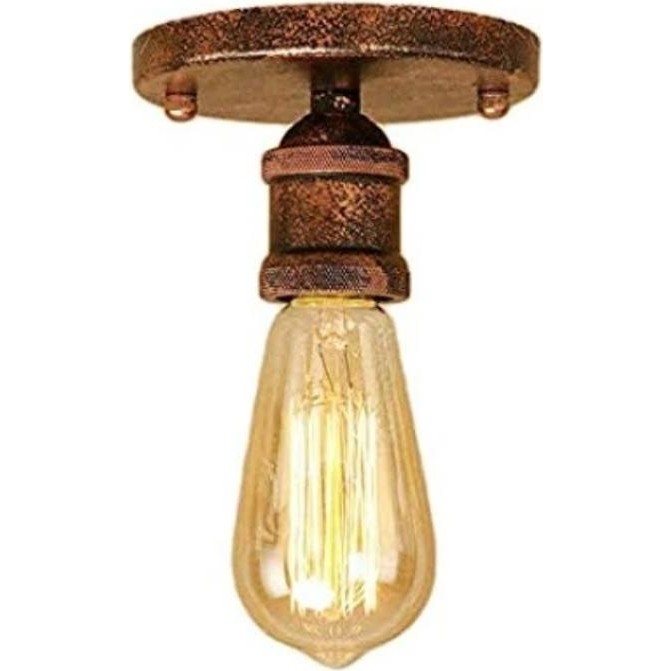 mylights Bakır Eskitme Patinalı Tavan Avize Aplik Armatü Eskitme Bakır En 10CM Yükseklik 10 cm MYL002413 - 1 Avize Fiyatı