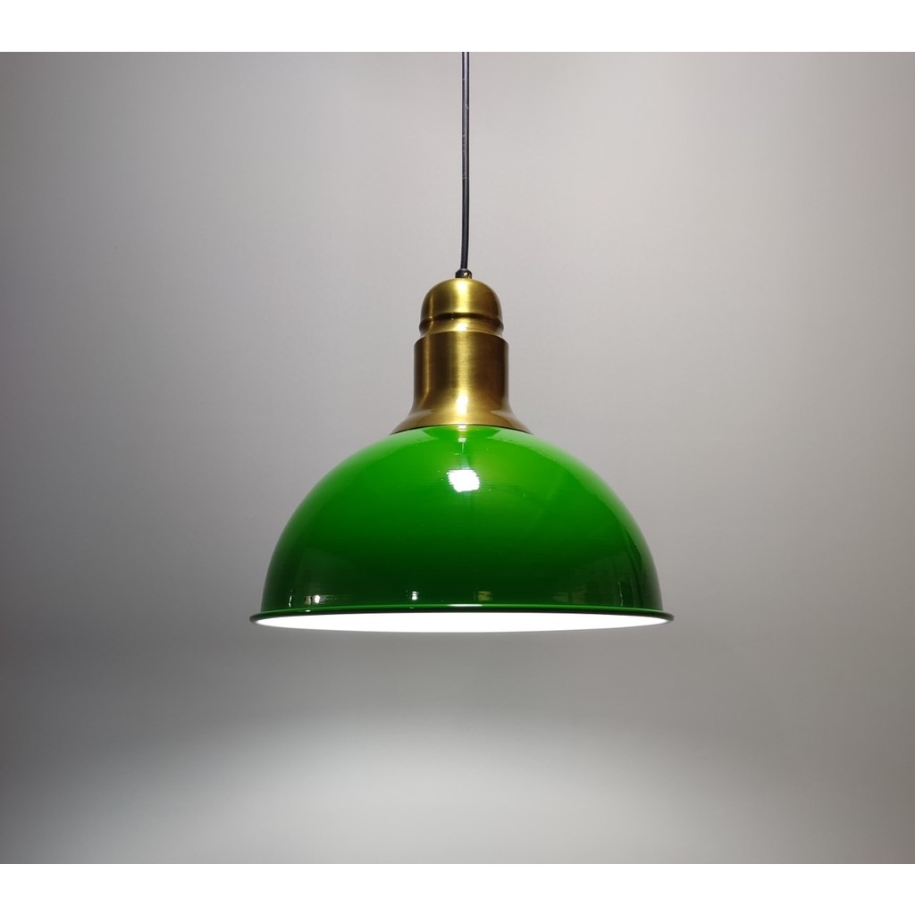 Mylights Banker Metal Tekli Sarkıt Avize Yeşil Avize 30 cm - Ahşap - 1 Avize Fiyatı
