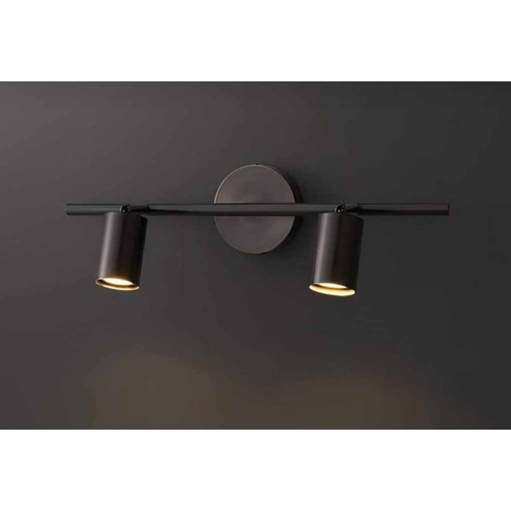 Mylights Mat Siyah Ikili LED Spot LED Aplik LED Avize Günışığı Ampullü LED Duvar Aplik Avize Fiyatı