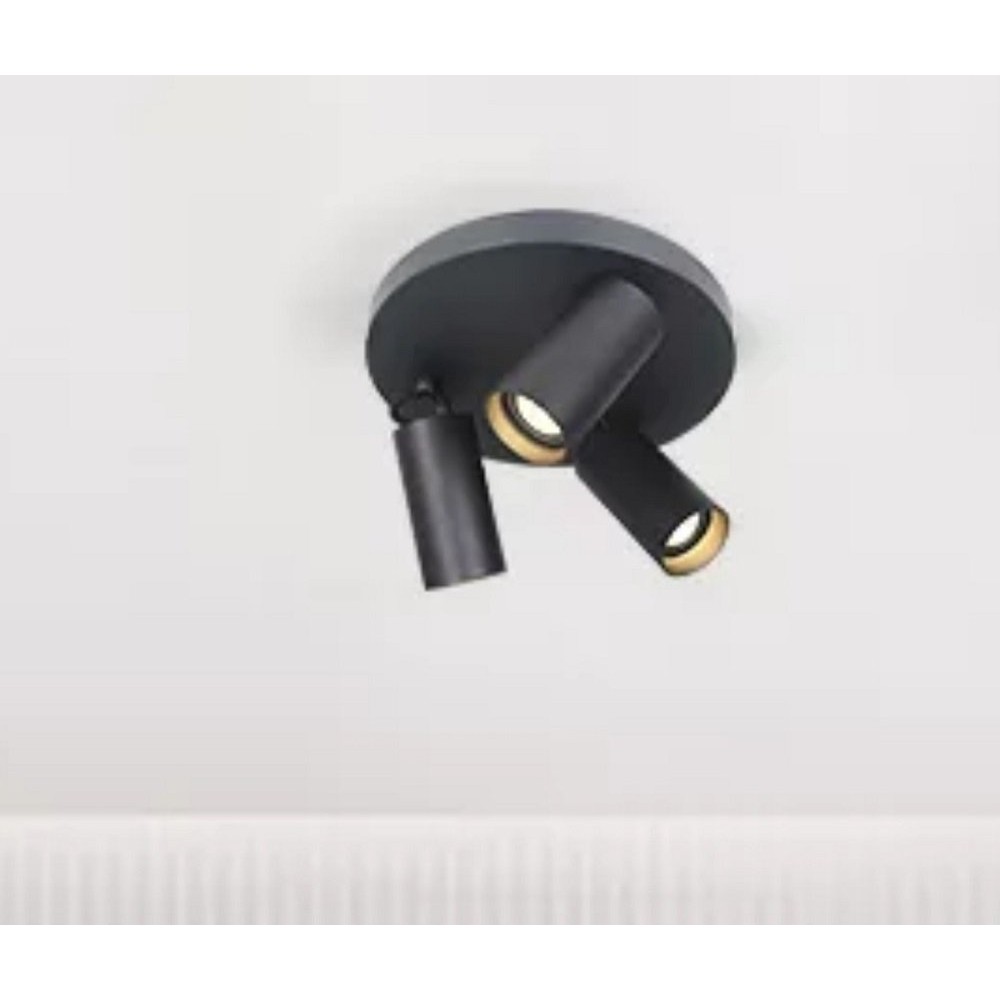 Mylights Mat Siyah Üçlü LED Avize Hareketli Başlık Gün Işığı LED Ampullü Panasonic Marka Ledli - 0 Avize Fiyatı