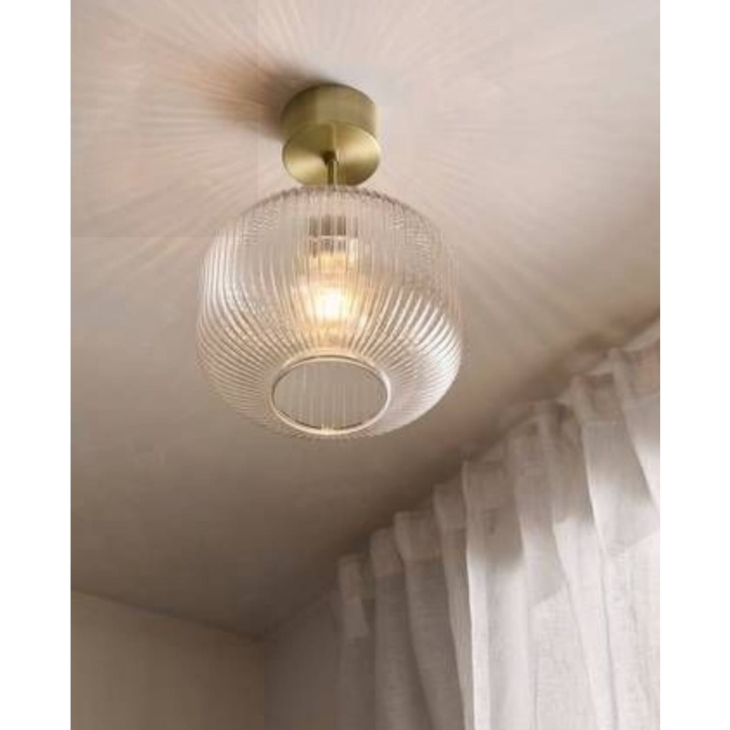 Mylights Modern Rustik Mat Gold Eskitme Kaplama Gövde Vintage Şeffaf Camlı Tavan Plofonyer Avize Avize Fiyatı